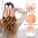 New Disco Party Favors Elastics Glitter Sequin Hair Bands with Bow Elastic Bands Ponytail Tie Hair Scarf Headwear
