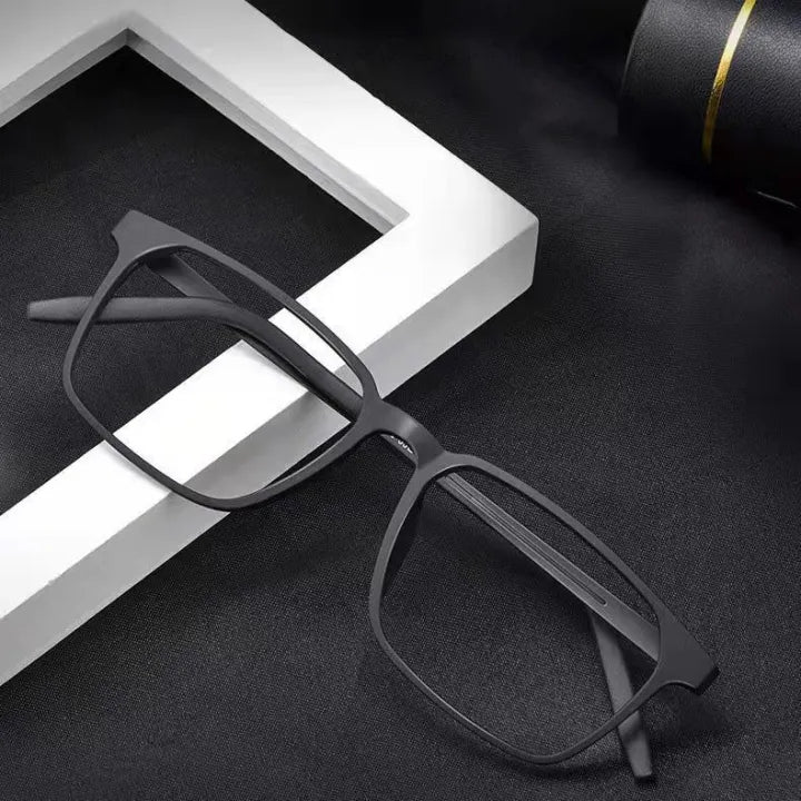 Blue Light Blocking Reading Glasses Men Women Ultralight TR90 Titanium Alloy Optical Frame Eyeglasses Square Eyewear