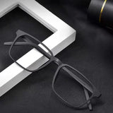 Blue Light Blocking Reading Glasses Men Women Ultralight TR90 Titanium Alloy Optical Frame Eyeglasses Square Eyewear
