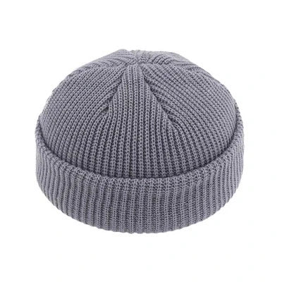 Unisex Autumn Warm Cap New Fashion Men's Beanie Winter Knit Hat Boy Skullcap Sailor Cap Cuffs Retro Navy Short Hat Solid Color