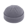 Unisex Autumn Warm Cap New Fashion Men's Beanie Winter Knit Hat Boy Skullcap Sailor Cap Cuffs Retro Navy Short Hat Solid Color