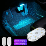 1pc Touch Sensor USB LED Interior light LED Lamp Car Ceiling Lamp Reading Light Car Decorations Roof Interior Lighting
