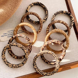 5PC High Elasticity Hair Ties Leopard Print Elastic Hair Scrunchie Ties for Women Wild Fashion Head Rope Hair Styling Accessorie