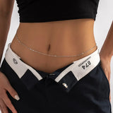 Waist Accessory Fashionable and Personalized Round Bead Chain Twisted Chain Double-layer Women's Waist Chain New Body Chain