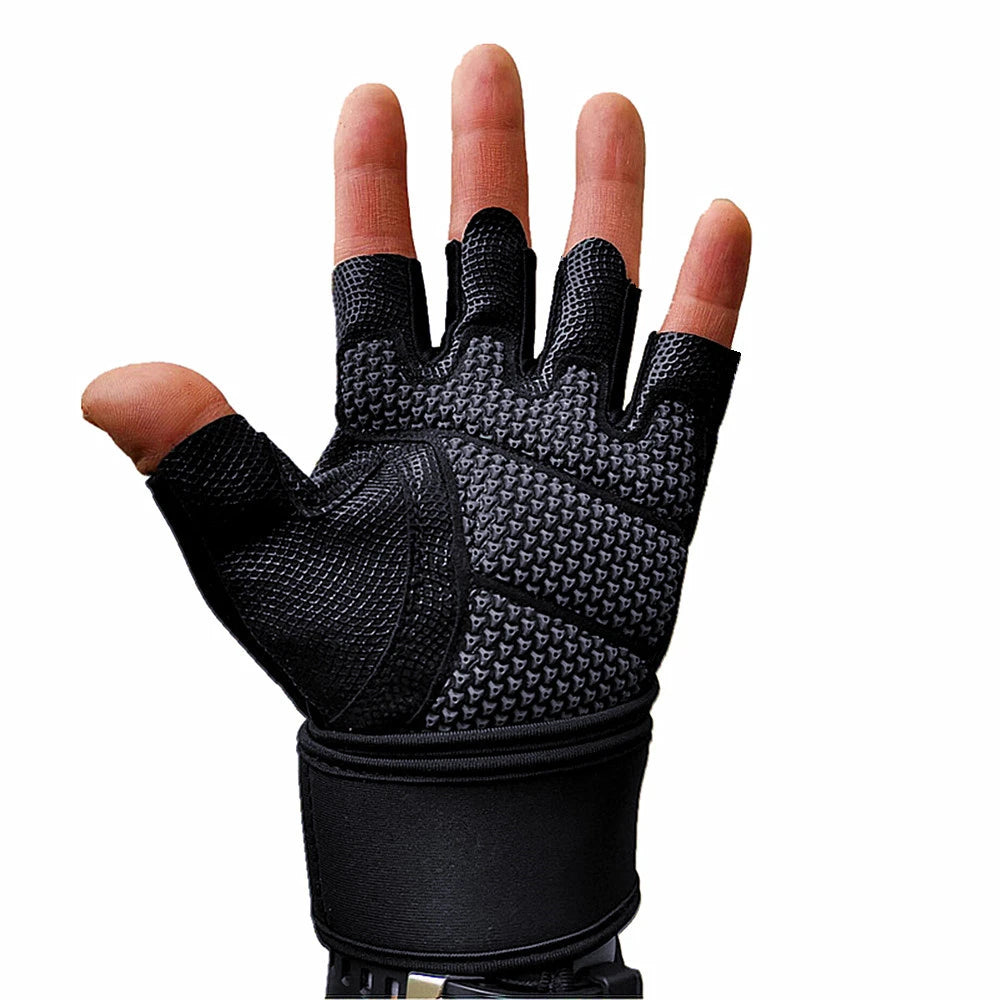 Silicone Fitness Gloves Bodybuilding Weightlifting Dumbbell Training Crossfit Gym Workout Gloves For Man Women