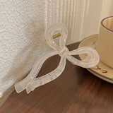 Ponytail Bow Large Hair Claw Crab Hair Accessories for Women Solid Acrylic Bowknot Hair Clips Hairpins Girls Barrettes Headbands