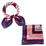 Small Stain Silk Scarf Women Summer Sunscreen Neck Scarves Solid Fashion Print Silk Scarf Striped Headband Handle Bag Ribbon