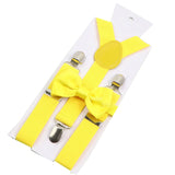 Elastic Leather Suspenders Bowtie Set Braces Men Women Sage Green Adjustable Braces Straps For Wedding Y-Back Shirt Accessories