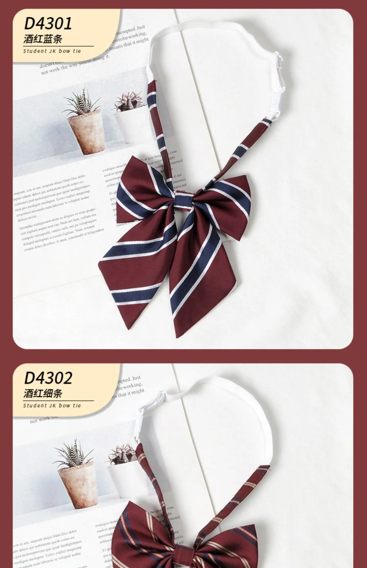 Bow tie Ladies Fashion Japanese JK Style Striped Girls School Uniform Bow Tie for Girls Korean Cosplay Women Butterfly Corbatas