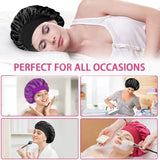 New Women's Satin Solid Wide-brimmed Sleeping Hat Unisex Head Wrap Elastic Band Cap Hair Care Bonnet Night Hat bonnet de nuit