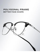 CAPONI Original Designer Men Glasses Frames Pure Titanium  Business Eyewear Anti Blue Light Multifunctional Frame Glasses J23615