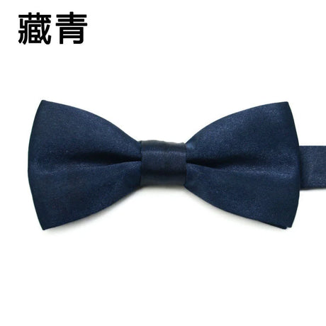 Fashion Kids Solid Color Bow Ties Imitation Silk Student Bowties Soft Black Red Butterfly Bowknot Wedding Party Cute Pet Cravat