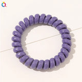 High Elasticity Telephone Coil Hairbands Women Spiral Hair Ties Girls Hair Rings Rope Solid Color Hair Accessories Gum Scrunchy
