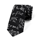 Mathematical Equation Printed Tie Men's Fashion all-Match Personality Casual Necktie 8 Cm Wide Tie Wedding Party Accessories