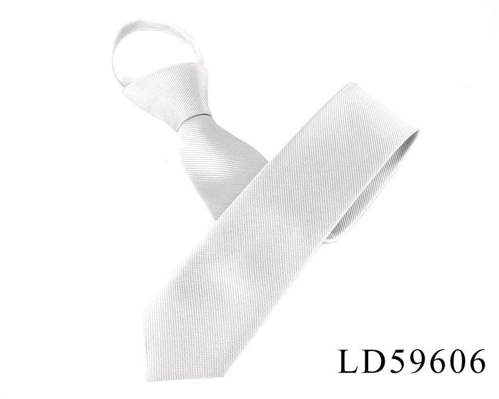 Simple Clip on Ties Security Tie Uniform Shirt Suit Neckties Steward Matte Funeral Lazy Neck Ties for Men Women Students Tie