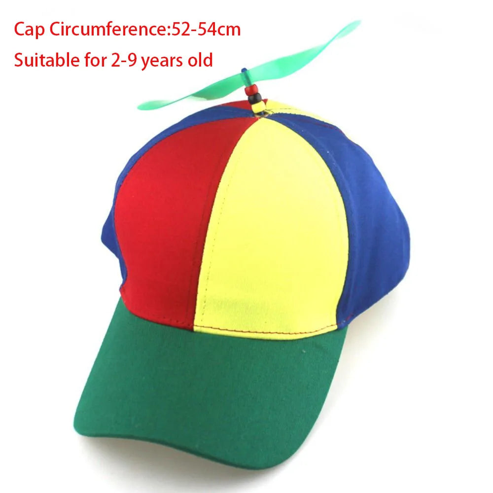 Bamboo Dragonfly Rainbow Sun Cap Funny Adventure Dad Hat Snapback Hat Helicopter Propeller Design for Kids Boys Girls Adult