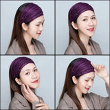 White Hair Elastic Hair Band Sequin Shiny Cloth Mother Hair Hoop Women Headband Korean Headwear Wide Hair Band Mesh Hairbands