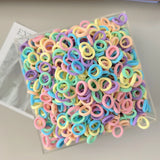 50/100Pcs Colorful Basic Nylon Ealstic Hair Ties for Girls Ponytail Hold Scrunchie Rubber Band Kid Fashion Hair Accessories