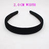 SWINATE Fashion Women Basic Black Velvet Hairband Double Size Headband Stretch Hair Hoop Simple Plain Style Easy For Wearing