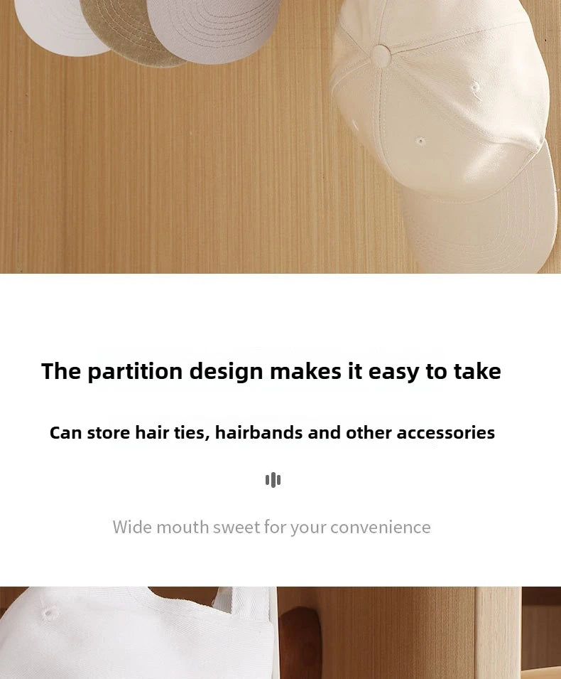 1pc wall mounted non perforated baseball cap hook, smooth and burr free, 6-hook design, multifunctional storage