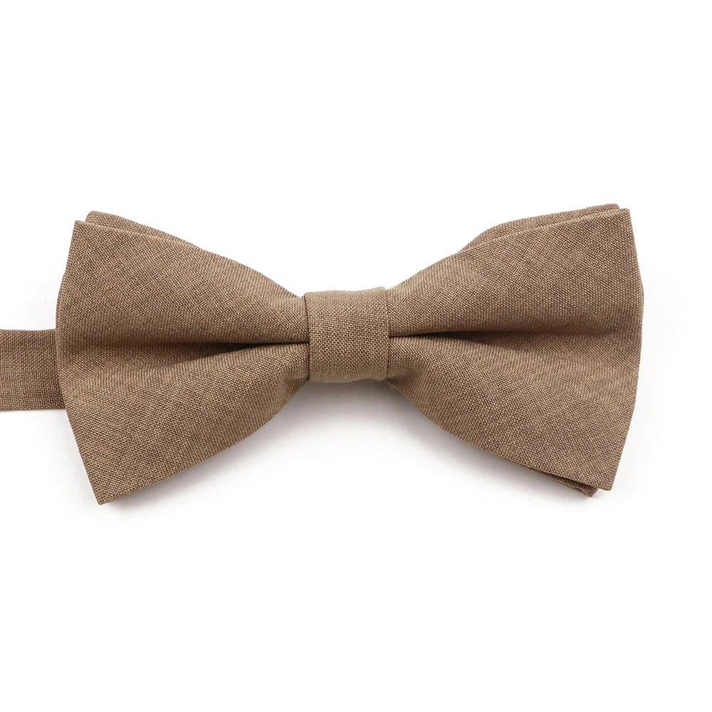 High Quality Mens Solid Color Bowtie Set For Men Children Wedding Party Dinner Accessory Pink Orange Father-son Bow Tie Gift