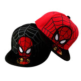 Spiderman Kids Anime Cartoon Baseball Cap Hip-Hop Flat Brim Adjustable Cool Summer Autumn Duck Tongue Hat Toddler Kids Baby Caps