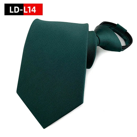 Solid Colors Necktie Zipper Tie 8cm Ties Business for Man Gravatas Handkerchief Bowtie Mens Wedding Shirt Accessories