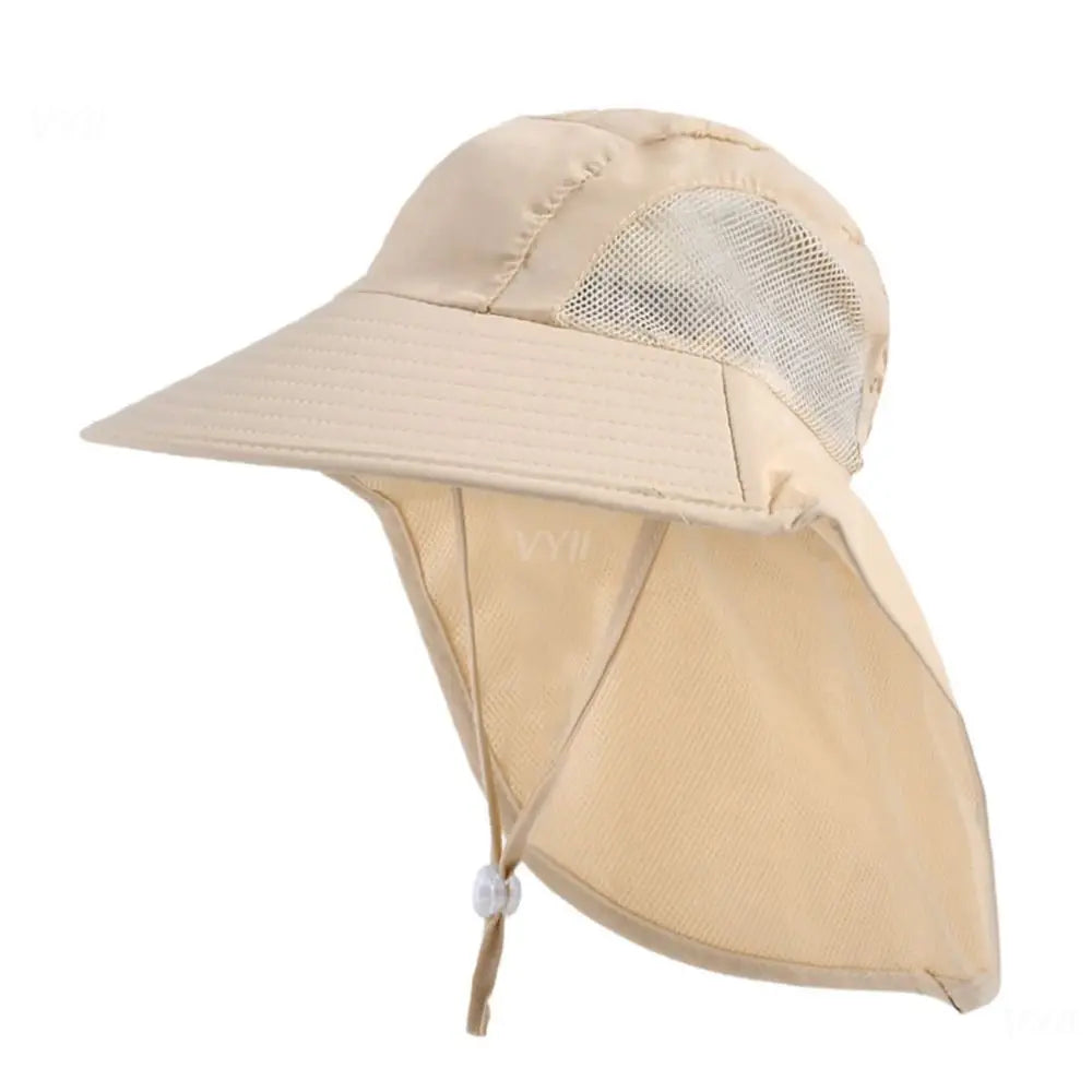 Boys Sunscreen Hat With Large Brim Shawl Versatile Fisherman Hat Hat Childrens Hat Sunscreen Durable Summer Sun Summer