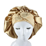 New Satin Hair Cap For Sleeping Invisible Flat Imitation Silk Round Haircare Women Headwear Ceremony Adjusting Button Night Hat