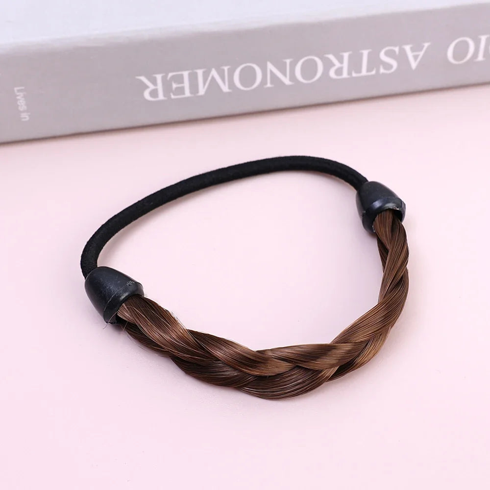 Wig Braided Rubber Band Elastic Hair Rope Tie Head Hair Ring Wig Braid Fixed Hairstyle Elastic Band Extension Ponytail Holder