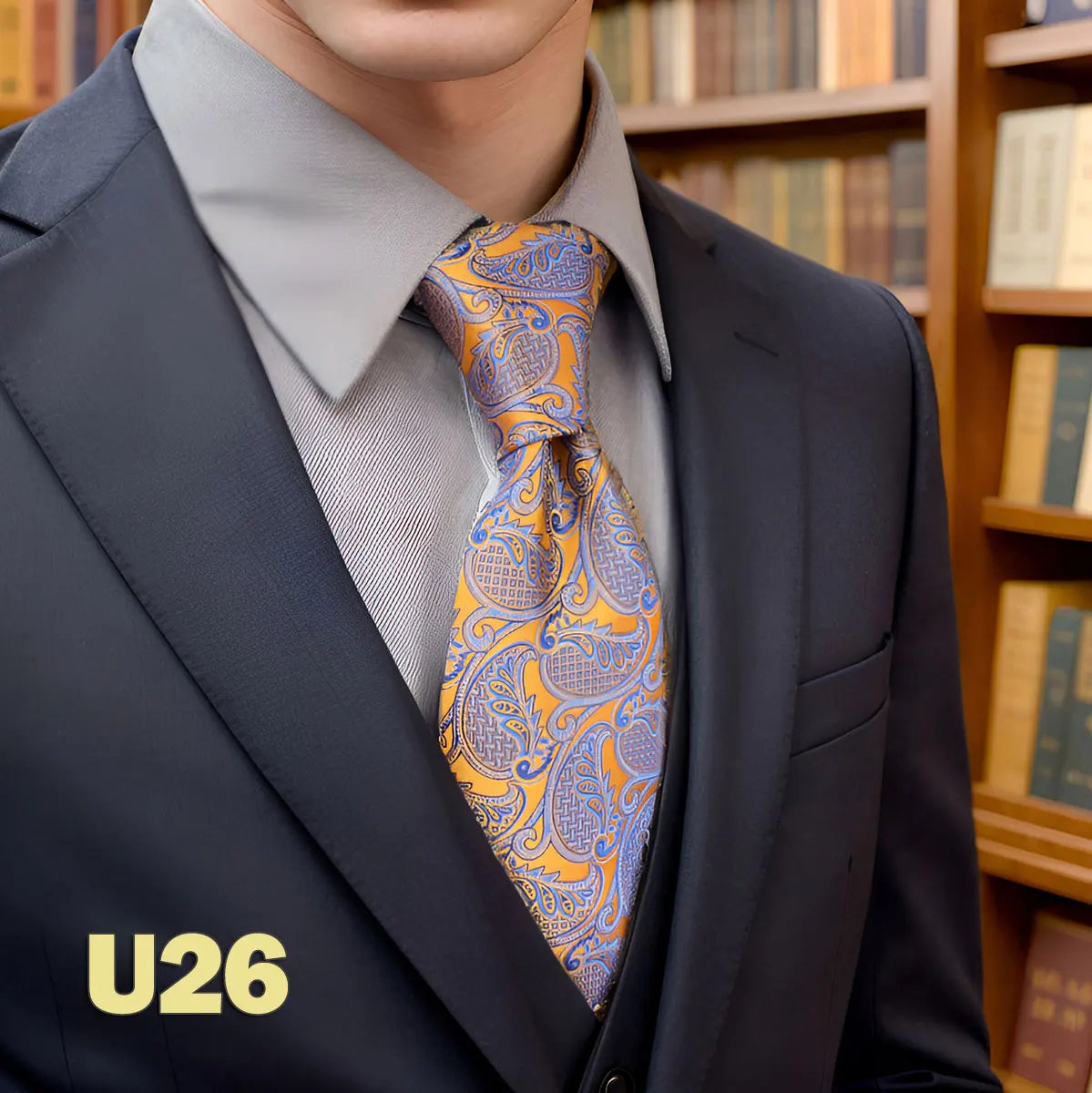 Hot Yellow Brown Men Neckties Classic Suit Formal Dress Wedding School Dropshipping