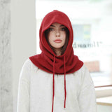 A Women Winter Beanie Hats One-Piece Knit Balaclavas Mask  Neck Circle Scarf Ski Snow Hat