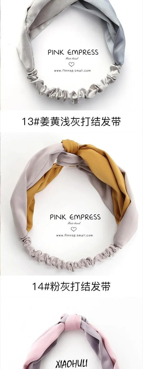 Cross elastic headband chiffon silk headband ladies headband hair accessory sports face wash
