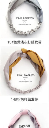 Cross elastic headband chiffon silk headband ladies headband hair accessory sports face wash