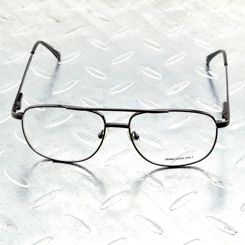 Titanium Alloy Double Bridge Grey Pilot Men Optical Glasses Frame Eyeglasses Eyeframe Eyewear