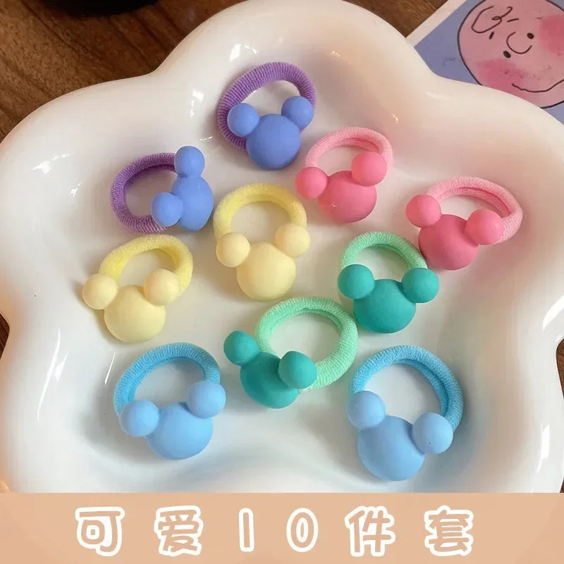 10pc Kids Girls Elastic Hair Bands Baby Hair Tie Rope Strap Rubber Bands Elastics Girls Tie Braids Hair Accessories