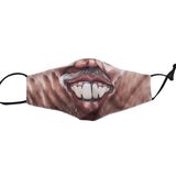 Halloween Adults Mouth Masks Funny Printed Cotton Blend Facial Expressions Washable Mascaras Face Shield Masque Facial Masks