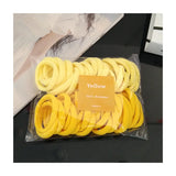50PCS/Set Women Girls 4CM 2CM Colorful Nylon Elastic Hair Bands Ponytail Holder Rubber Bands Scrunchie Headband Hair Accessories