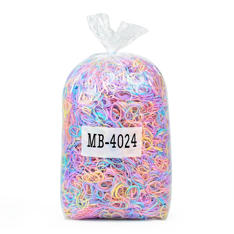 500Pcs Colorful Mini Jelly Elastic Rubber Elastics Hair Bands For Women Girl Styling Tool Set Hair Accessories Wedding Hairstyle