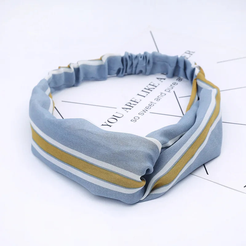 Women Headband New Fashion Hair Bands Bohemian Cross Elastic Hair Band For Ladies Black Purple Female Head band Hair Accessories