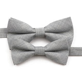 High Quality Mens Solid Color Bowtie Set For Men Children Wedding Party Dinner Accessory Pink Orange Father-son Bow Tie Gift