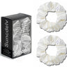 2PCS 3.5CM Mulberry Silk Scrunchies Women Grils Hair Ties for Hair Sleep No Damage Hairband Curly Hair Elastics Ponytail Holder