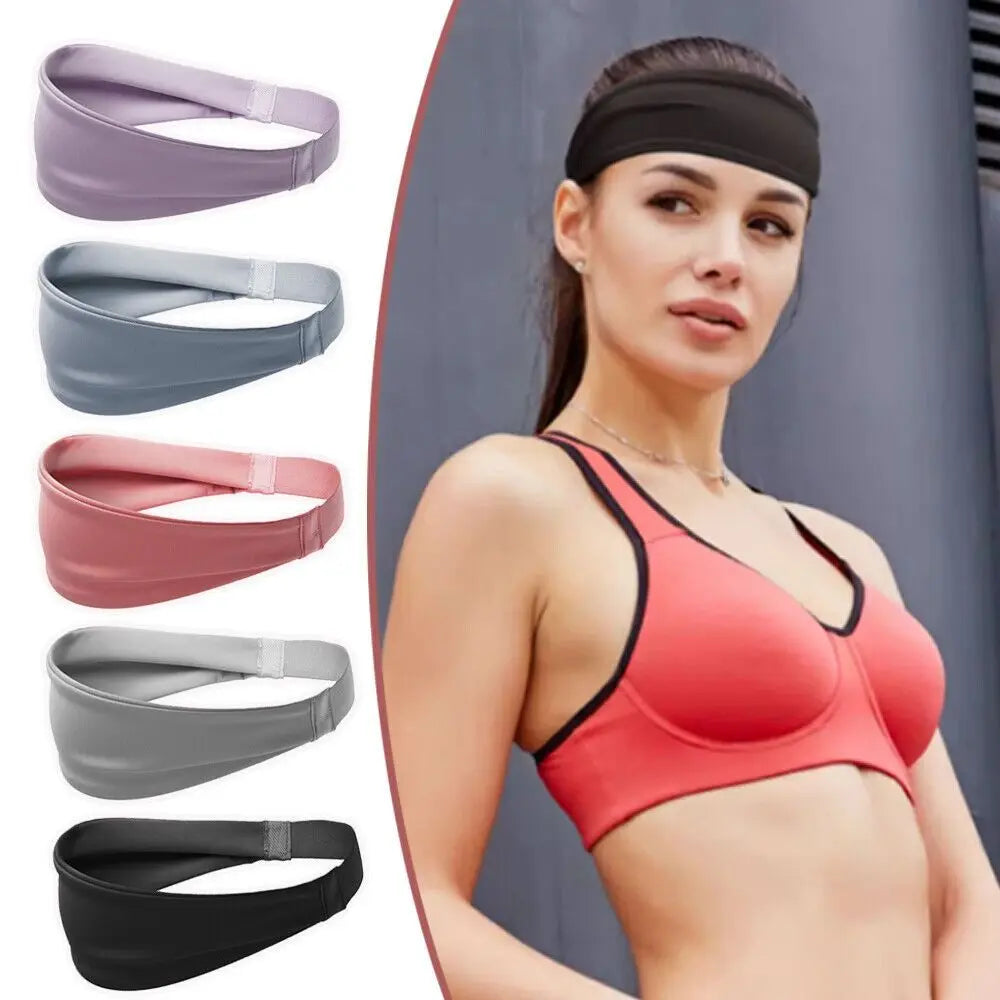 Elastic Yoga Headband Multi-functional Widened Non-Slip Sports Turban Hair Accessories Solid Color Headscarf Women Men