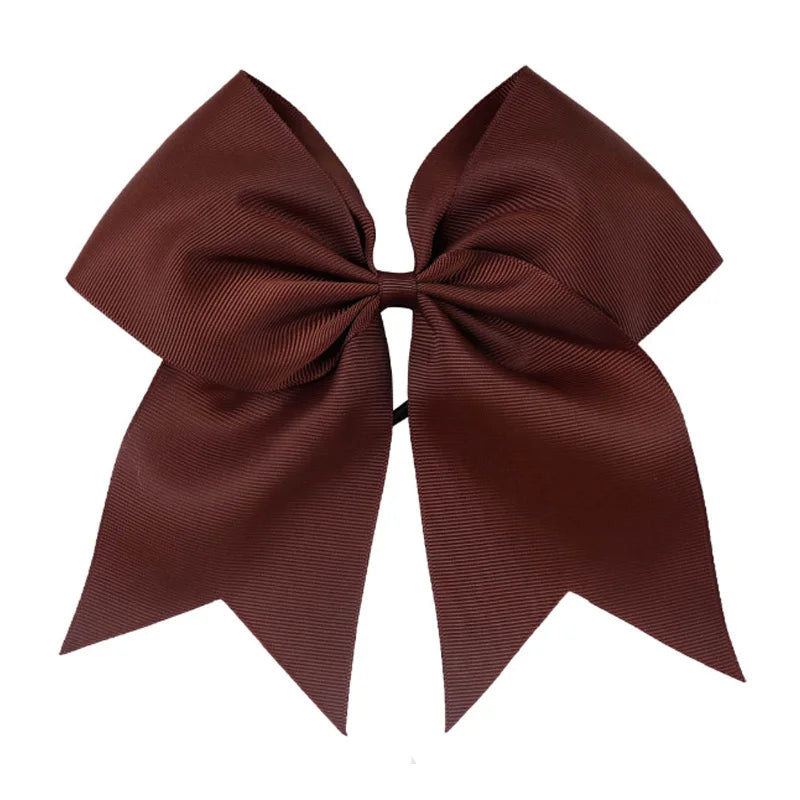 8'' Large Elastic Hair Bows Head Rope Bands Grosgrain Ribbon Hair Ties Boutique Bow Tie For Girls Headwear Hair Accessories