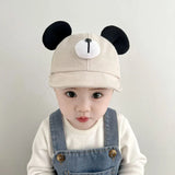 Cute Bear Ear Baby Hat Kids Boy Girl Soft Cotton Peaked Bonnet Caps Children Cartoon Casual Sun Visor Hats