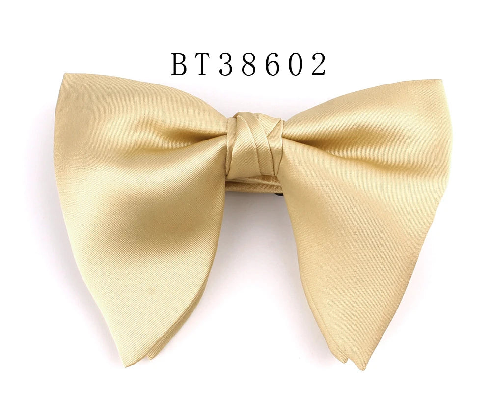 New Solid Bow Tie For Men New Wedding Bowtie Adjustable Oversize Bow tie For Wedding Groom Big Bow ties Butterfly Men's Gifts
