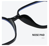 Blue Light Blocking Reading Glasses with Glitter Frame Fashion Oversized Presbyopia Glasses Slimming for Men Women