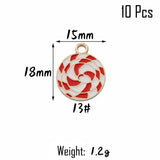 XIYAWANG 10Pcs Christmas Tree Decoration Christmas Candy Cane Lollipops Red and White Candy Pendants Home Decor New Year Navidad
