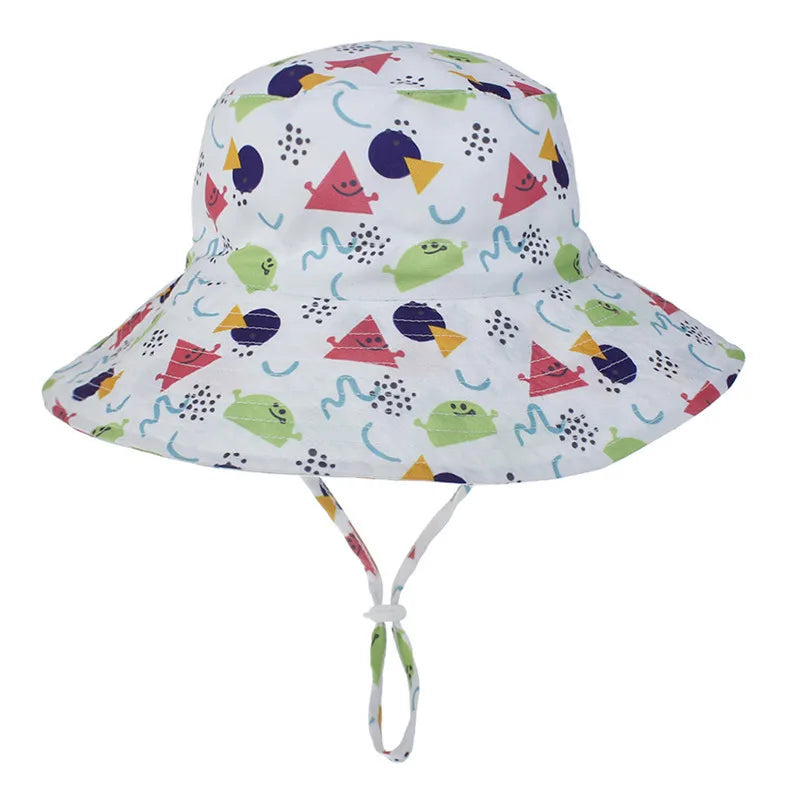 Summer Baby Sun Hat Baby Sun Hat for Girls and Boys Outdoor Anti UV Kids Beach Caps Bucket Cap