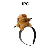 Headband Cartoon Funny Capybara Hair Hoop Summer Women's Cute Face Wash Headband Funny Plush Hair Band Hair Accessories